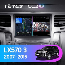 Штатная магнитола Teyes CC3 2K 360 6/128 Lexus LX570 J200 3 (2007-2015) Тип-А
