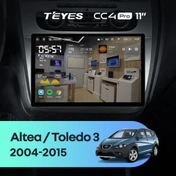 Штатная магнитола Teyes CC4 Pro 12/256 Seat Altea (2004-2015) (11")