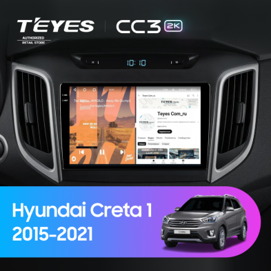 Штатная магнитола Teyes CC3 2K 360 6/128 Hyundai Creta 1 (2015-2021) Тип-B