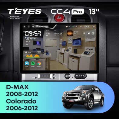 Штатная магнитола Teyes CC4 Pro 8/128 Isuzu D-Max (2008-2012) (13&quot;)