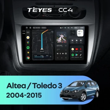 Штатная магнитола Teyes CC4 8/128 Seat Altea (2004-2015)