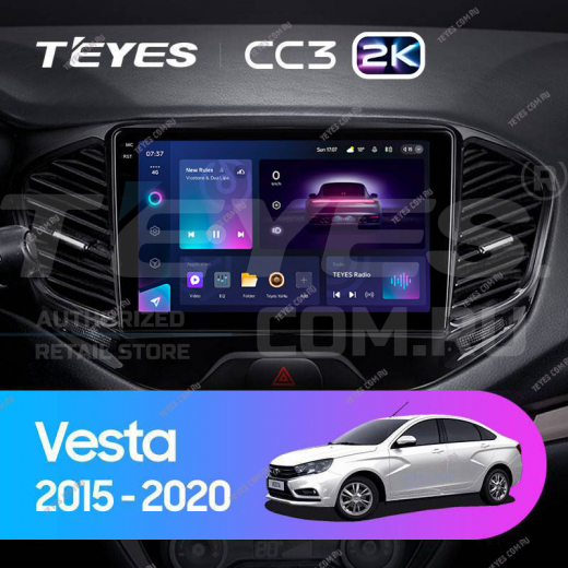 Штатная магнитола Teyes CC3 2K 6/128 LADA Vesta Cross Sport (2015-2023) — 