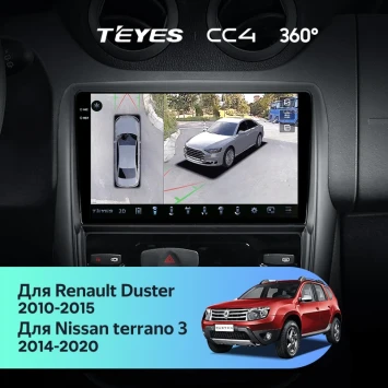 Штатная магнитола Teyes CC4 360 8/128 Nissan Terrano (2014-2020)