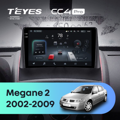 Штатная магнитола Teyes CC4 Pro 8/128 Renault Megane 2 (2002-2009)