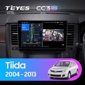 Штатная магнитола Teyes CC3 2K 360 6/128 Nissan Tiida C11 (2004-2013) F2