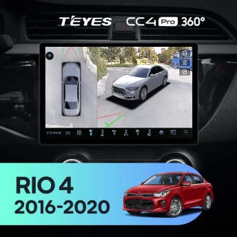 Штатная магнитола Teyes CC4 Pro 360 12/256 Kia Rio 4 (2016-2019) Тип-B (13")