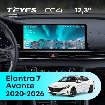 Штатная магнитола Teyes CC4 12.3" 8/128 Hyundai Elantra 7 (2020-2026)