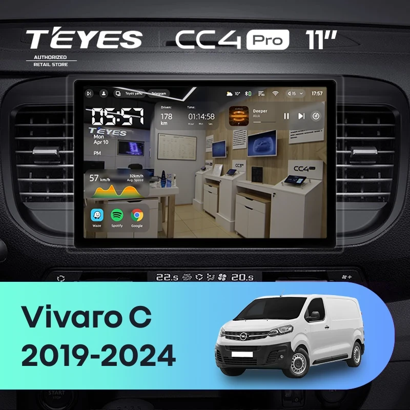 Штатная магнитола Teyes CC4 Pro 12/256 Opel Vivaro C (2019-2024) (11")