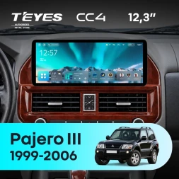 Штатная магнитола Teyes CC4 12.3" 8/128 Mitsubishi Pajero 3 V70 V60 (1999-2006) F2