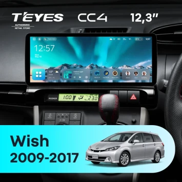 Штатная магнитола Teyes CC4 12.3" 8/128 Toyota Wish 2 XE20 (2009-2017)