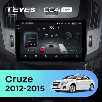 Штатная магнитола Teyes CC4 Pro 12/256 Chevrolet Cruze J300 J308 (2012-2015) F3