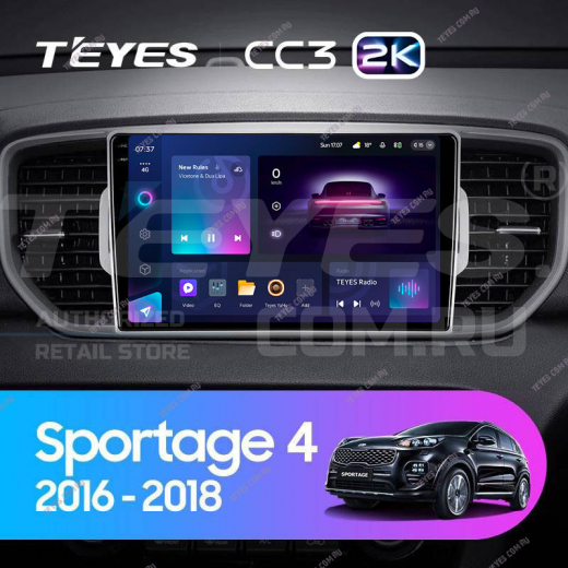 Штатная магнитола Teyes CC3 2K 4/32 Kia Sportage 4 QL (2016-2018) Тип-A — 