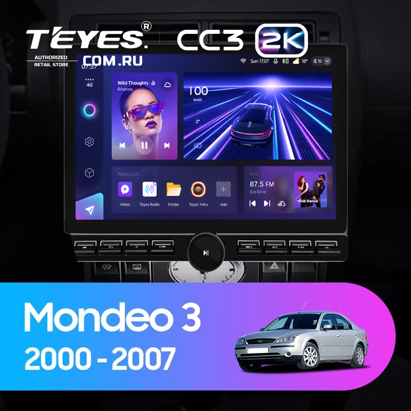 Штатная магнитола Teyes CC3 2K 6/128 Ford Mondeo 3 (2000-2007) F1 (13&quot; с кнопками)