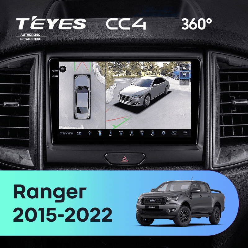 Штатная магнитола Teyes CC4 360 6/64 Ford Ranger P703 (2015-2022) Тип-C