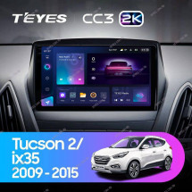 Штатная магнитола Teyes CC3 2K 6/128 Hyundai ix35 (2009-2015) (Tucson 2) Тип-C