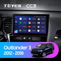 Штатная магнитола Teyes CC3 6/128 Mitsubishi Outlander 3 (2012-2018) Тип-A