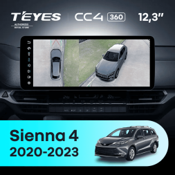 Штатная магнитола Teyes CC4 12.3" 360 6/64 Toyota Sienna 4 XL40 (2020-2023)