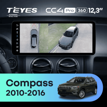 Штатная магнитола Teyes CC4 Pro 12.3" 360 8/128 Jeep Compass MK (2010-2016)