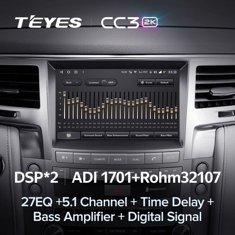 Штатная магнитола Teyes CC3 2K 360 6/128 Lexus LX570 J200 3 (2007-2015) Тип-C