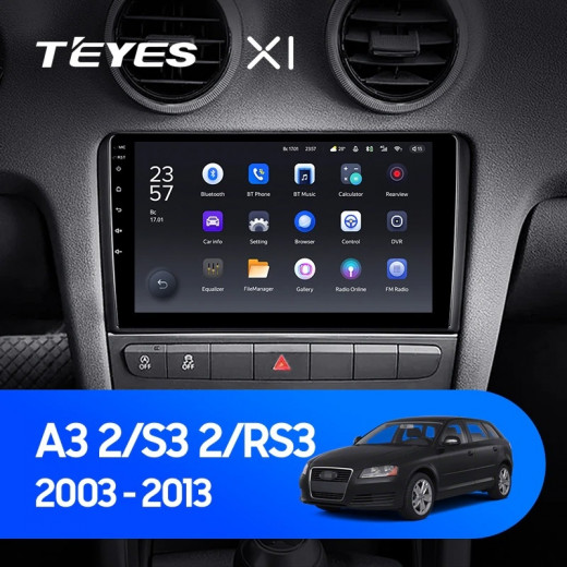 Штатная магнитола Teyes X1 4G 2/32 Audi A3 2 8P (2003-2013) — 