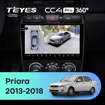 Штатная магнитола Teyes CC4 Pro 360 8/128 Lada Priora (2013-2018) F3
