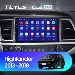 Штатная магнитола Teyes CC2 Plus 4/64 Toyota Highlander 3 XU50 (2013-2018)