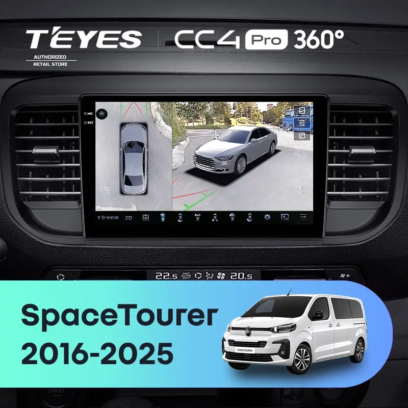 Штатная магнитола Teyes CC4 Pro 360 12/256 Citroen SpaceTourer (2016-2025)