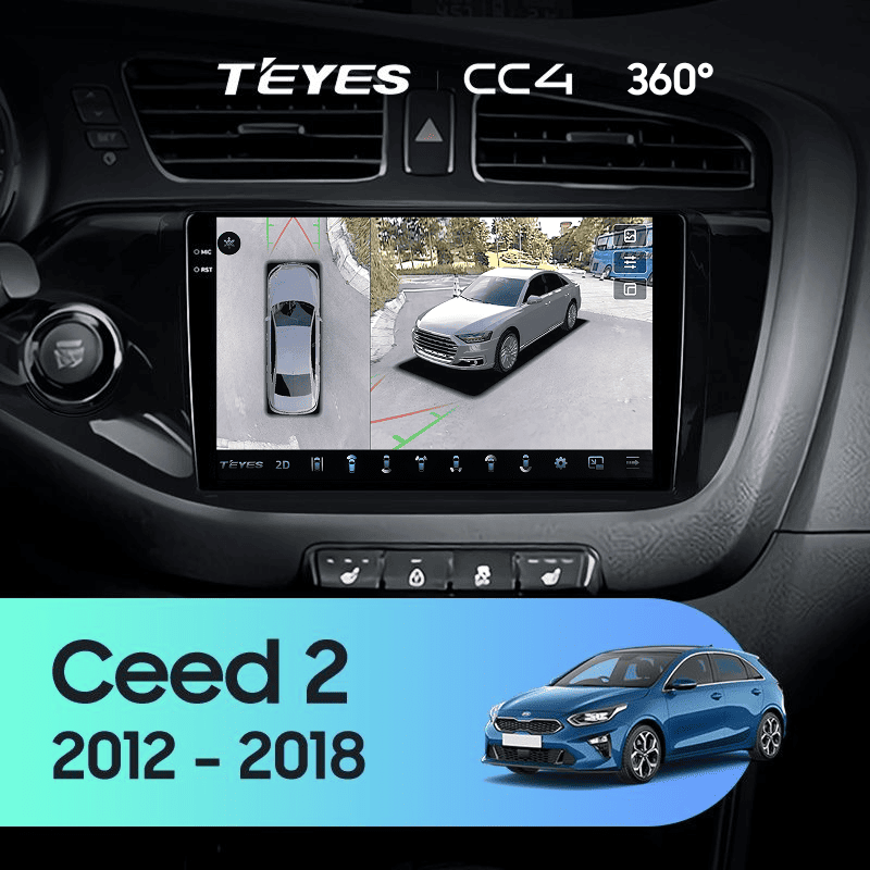 Штатная магнитола Teyes CC4 360 8/128 Kia Ceed 2 JD (2012-2018)