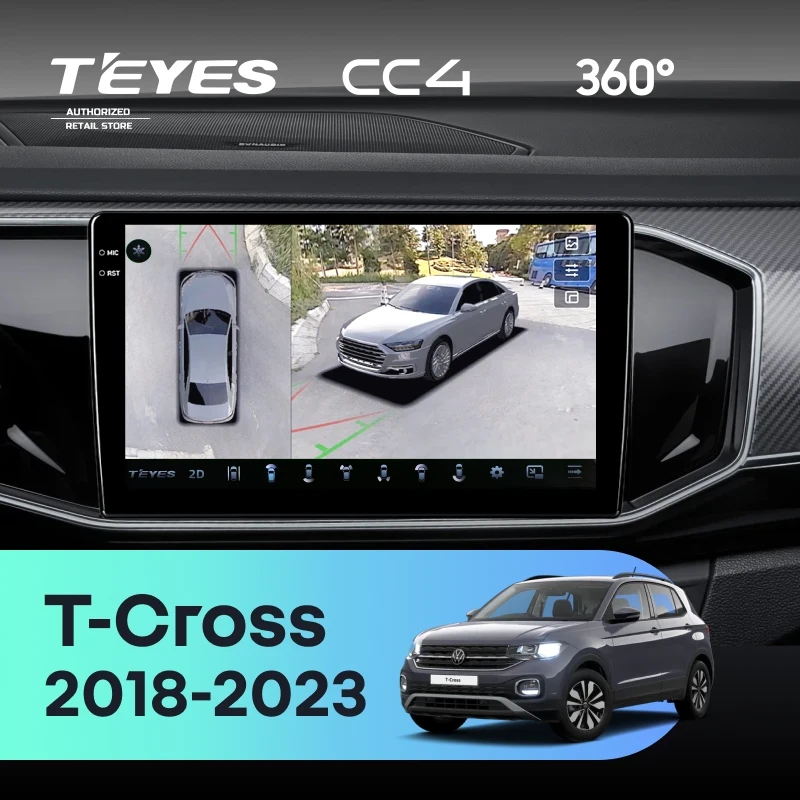 Штатная магнитола Teyes CC4 360 8/128 Volkswagen T-Cross (2018-2023)