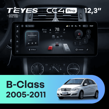 Штатная магнитола Teyes CC4 Pro 12.3" 8/128 Mercedes-Benz B-Class T245 W245 (2005-2011) Universal