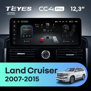Штатная магнитола Teyes CC4 Pro 12.3" 12/256 Toyota Land Cruiser 200 (2007-2015) Тип-D