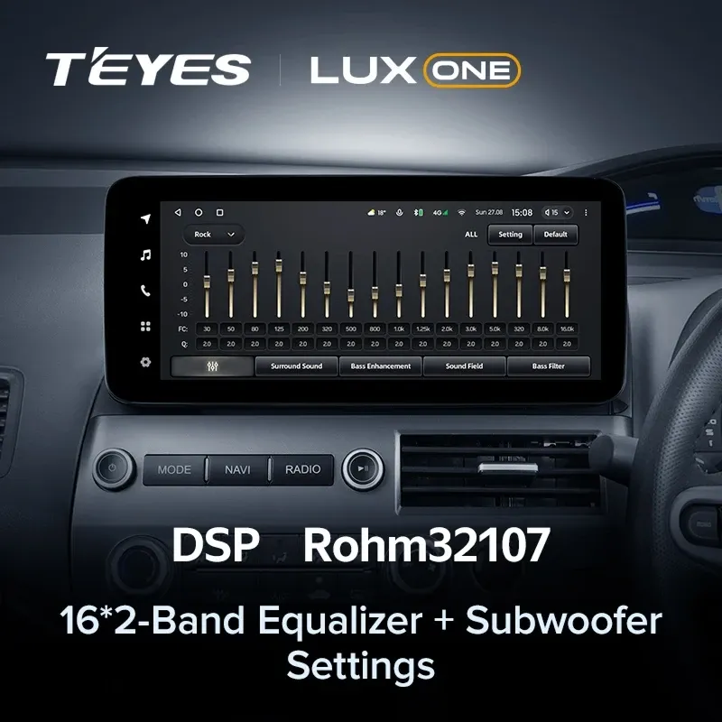 Штатная магнитола Teyes LUX ONE 6/128 Honda Civic 8 FK FN FD (2005-2012) Правый руль