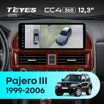 Штатная магнитола Teyes CC4 12.3" 360 6/64 Mitsubishi Pajero 3 V70 V60 (1999-2006) F2