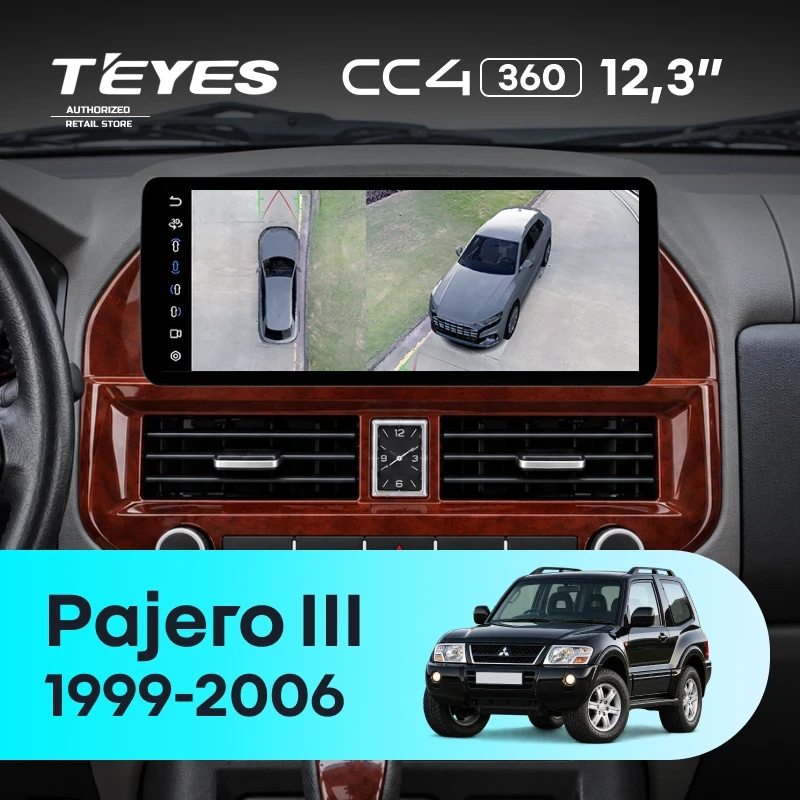 Штатная магнитола Teyes CC4 12.3" 360 6/64 Mitsubishi Pajero 3 V70 V60 (1999-2006) F2
