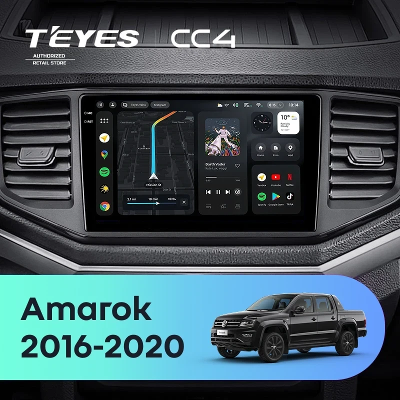 Штатная магнитола Teyes CC4 8/128 Volkswagen Amarok 1 (2016-2020)