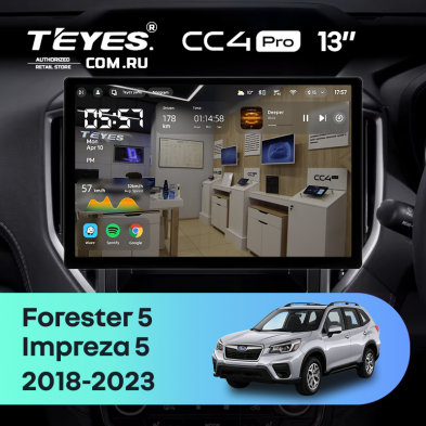 Штатная магнитола Teyes CC4 Pro 8/128 Subaru Impreza 5 (2018-2023) (13&quot;)