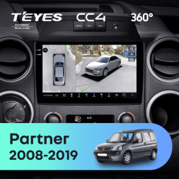 Штатная магнитола Teyes CC4 360 6/64 Peugeot Partner (2008-2019)