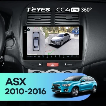 Штатная магнитола Teyes CC4 Pro 360 8/128 Mitsubishi ASX 1 (2010-2016) F1 Тип-A