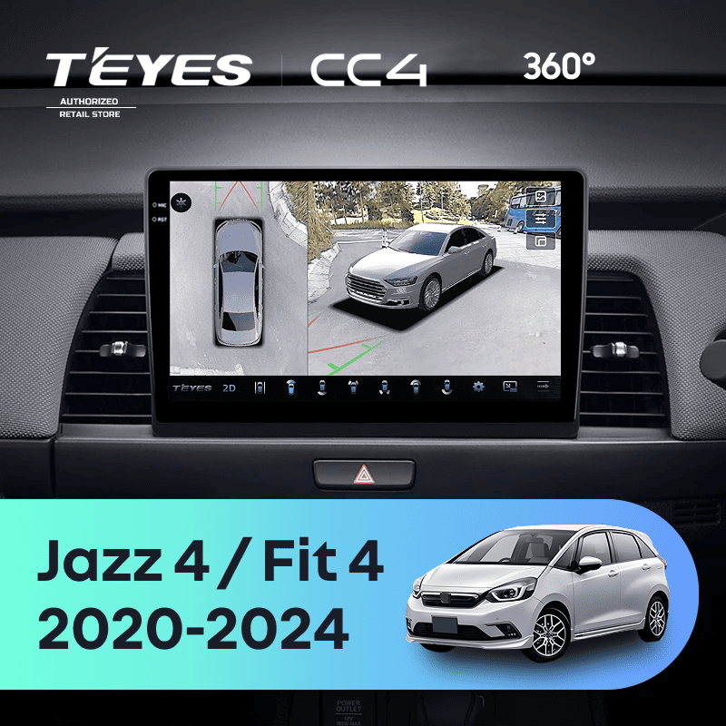 Штатная магнитола Teyes CC4 360 8/128 Honda Jazz 4 (2020-2024) Тип-B Правый руль