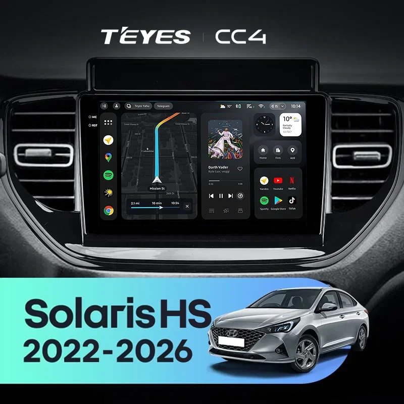 Штатная магнитола Teyes CC4 6/64 Solaris HS (2022-2026)