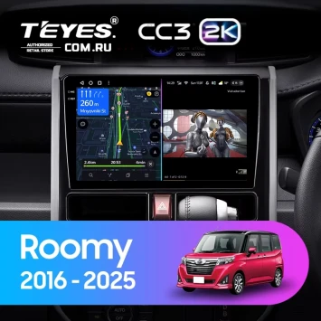 Штатная магнитола Teyes CC3 2K 4/32 Toyota Roomy (2016-2026) Правый руль