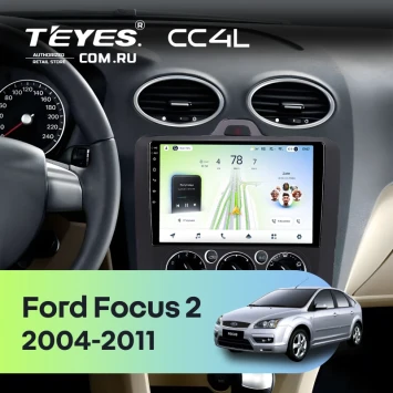 Штатная магнитола Teyes CC4L 6/64 с DTS Ford Focus 2 (2004-2011) (черная) F1