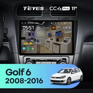 Штатная магнитола Teyes CC4 Pro 8/128 Volkswagen Golf 6 (2008-2016) (11")
