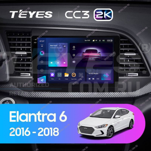 Штатная магнитола Teyes CC3 2K 4/32 Hyundai Elantra 6 (2015-2018) Тип-A — 