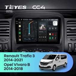 Штатная магнитола Teyes CC4 8/128 Opel Vivaro B (2014-2018)