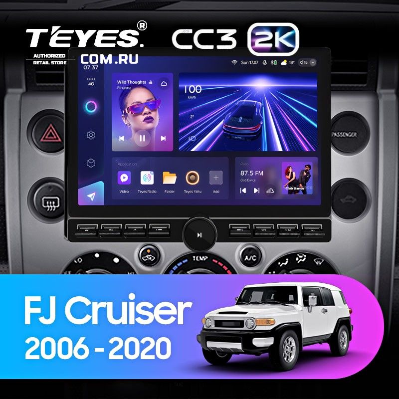 Штатная магнитола Teyes CC3 2K 6/128 Toyota FJ Cruiser J15 (2006-2020) F2 (13&quot; с кнопками)