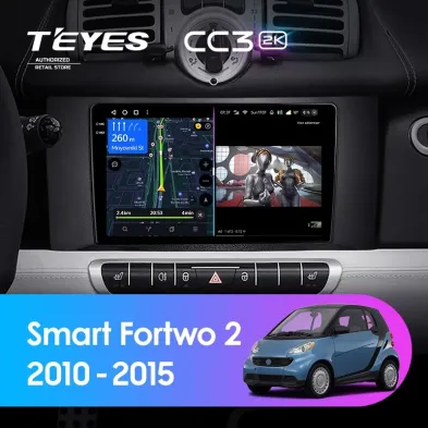 Штатная магнитола Teyes CC3 2K 4/64 Mercedes-Benz Smart Fortwo 2 (2010-2015) F1