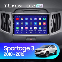 Штатная магнитола Teyes CC2 Plus 6/128 Kia Sportage 3 SL (2010-2016) Тип-A