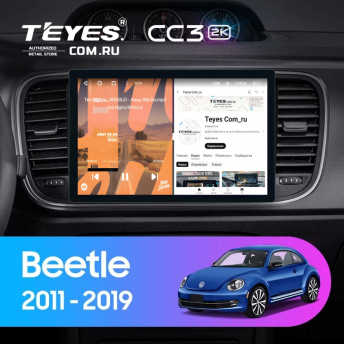 Штатная магнитола Teyes CC3 2K 4/32 Volkswagen Beetle A5 (2011-2019) (11&quot;)