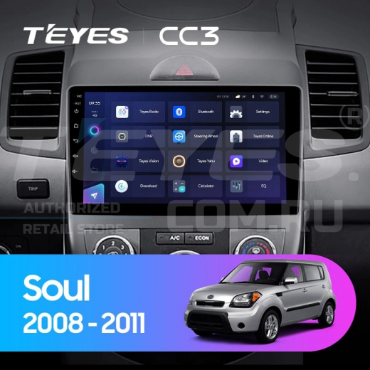 Штатная магнитола Teyes CC3 4/32 Kia Soul 1 (2008-2014) — 